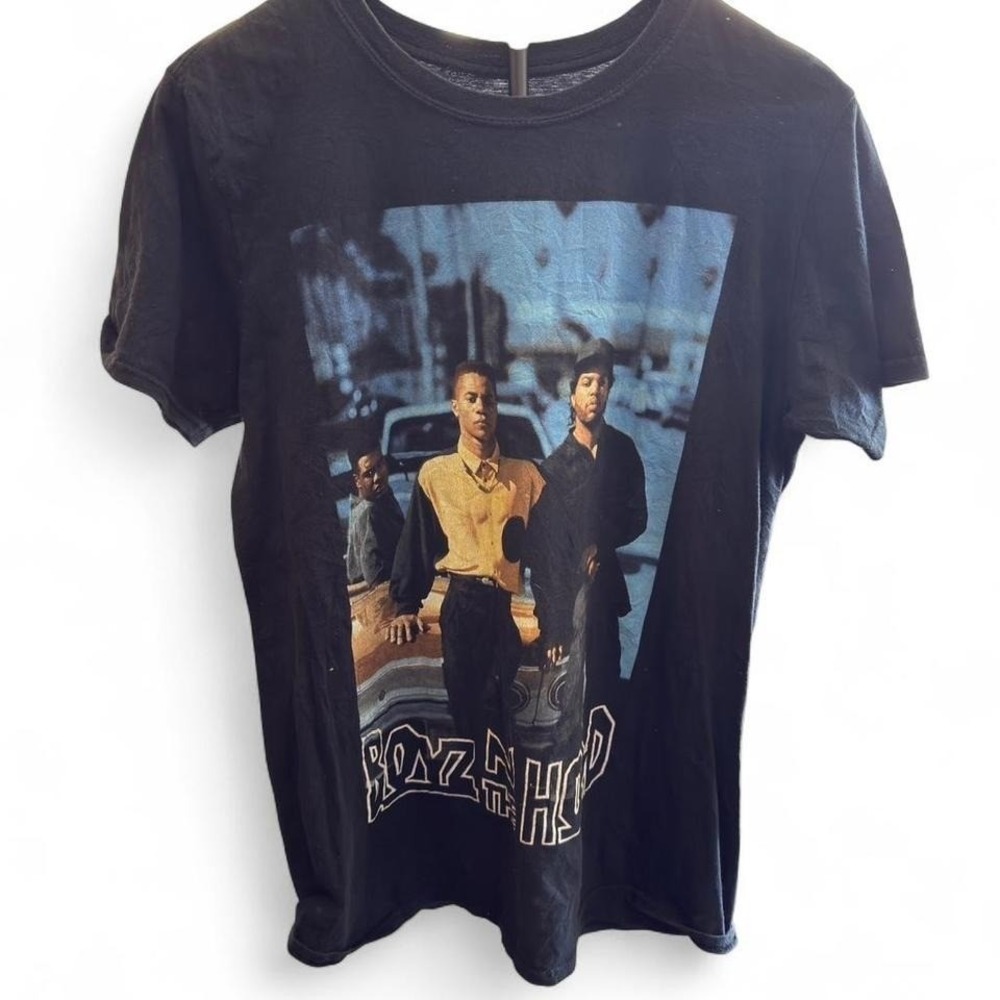 Boyz‎ n the Hood Graphic T-Shirt Black Movie Poster Tee Mens Short Sleeve Shirt